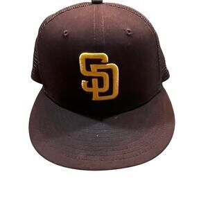 New Era Old Golfer San Diego Padres Snapback Hat In Brown MLB 59Fifty Fitted Hat
